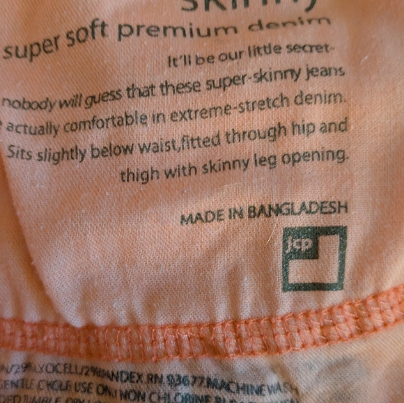 JCP Peach Skinny Jeans - Picture 4 of 8